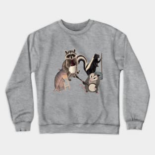 The Roadkill Rebels - Animals playing Instruments Crewneck Sweatshirt